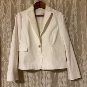 Valentino Cream Single-Button Blazer, size 46/10